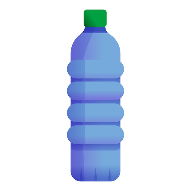 Icono de botella de plástico de basura Caricatura de icono de vector de botella de plástico de basura para diseño web aislado sobre fondo blanco