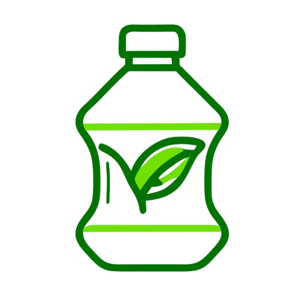 icono de botella de plástico ecológico