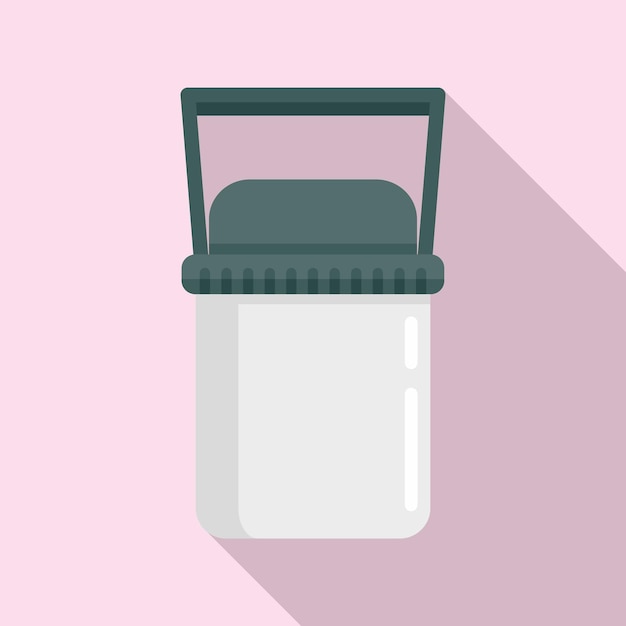 Icono de botella de plástico de senderismo Ilustración plana del icono de vector de botella de plástico de senderismo para diseño web