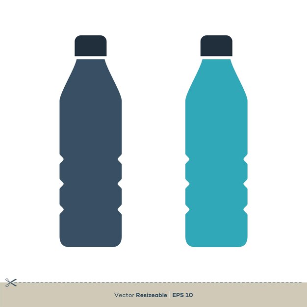 Icono de botella de plástico Vector Logo Plantilla Ilustración Diseño Vector EPS 10