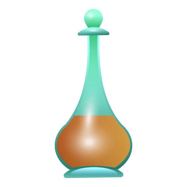 Icono de botella de poción Caricatura de icono de vector de botella de poción para diseño web aislado sobre fondo blanco