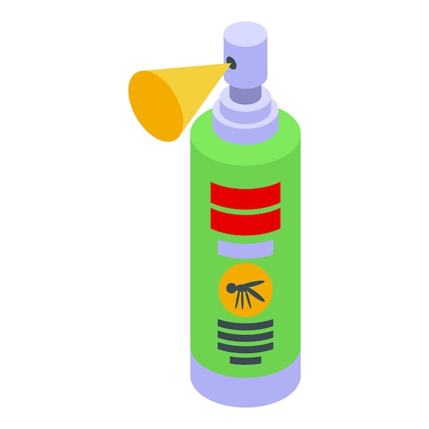 Icono de botella protectora contra mosquitos vector isométrico Protección personal Control de infección