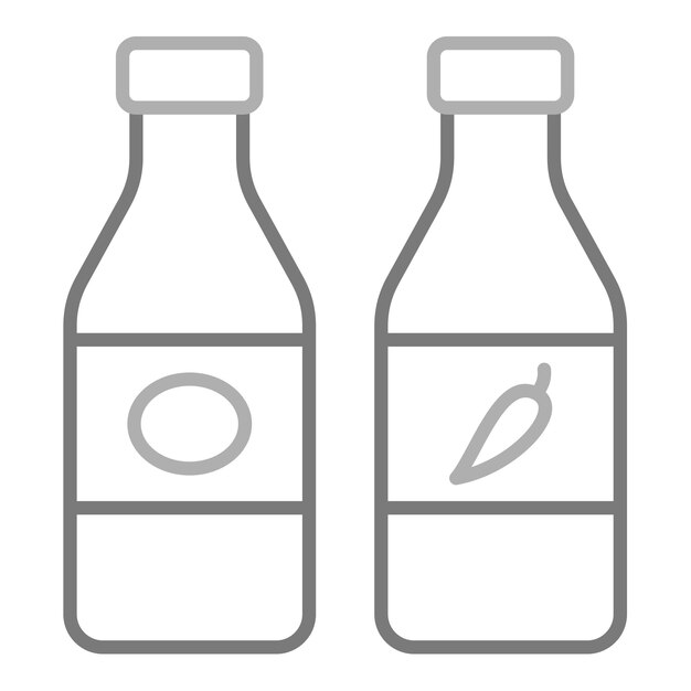 El icono de la botella de salsa