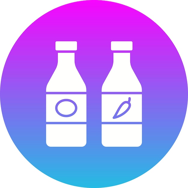 El icono de la botella de salsa