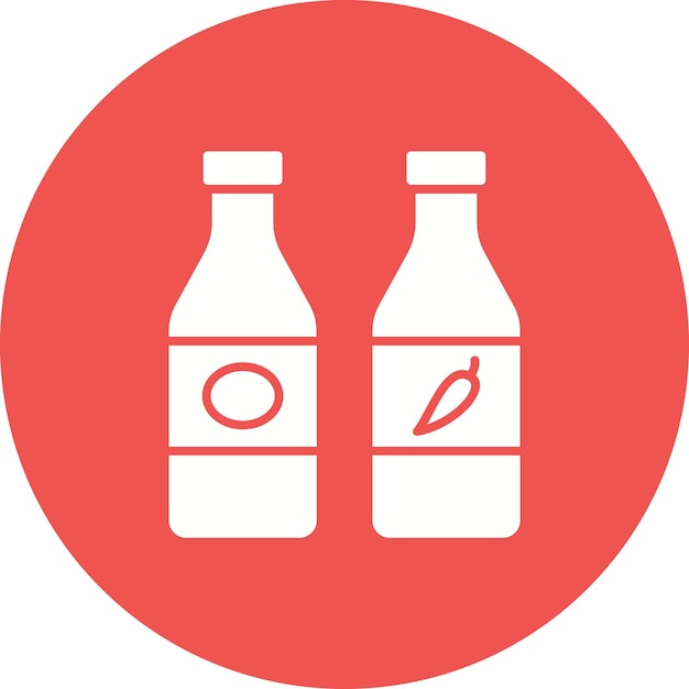 El icono de la botella de salsa