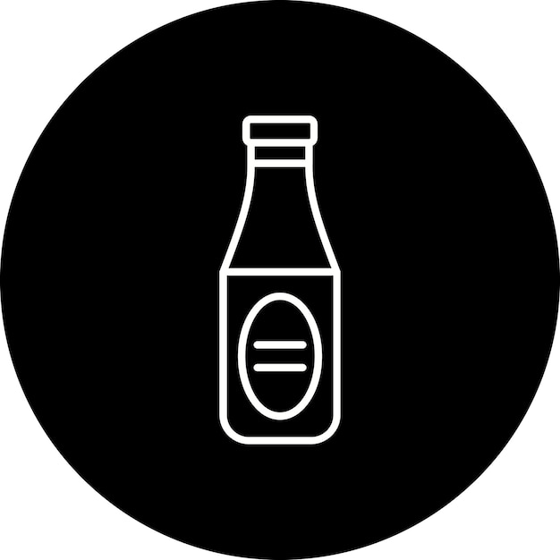 El icono de la botella de salsa