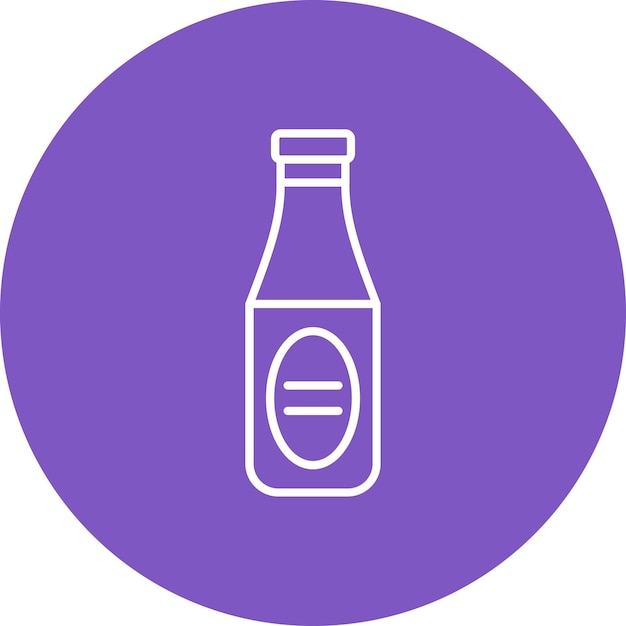 El icono de la botella de salsa