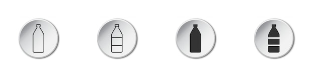 Icono de botella Símbolo de botella de plástico Ilustración de vector plano