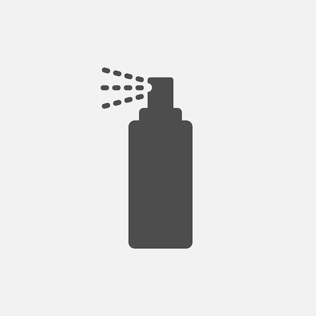 Icono de botella de spray aislado sobre fondo blanco Ilustración vectorial