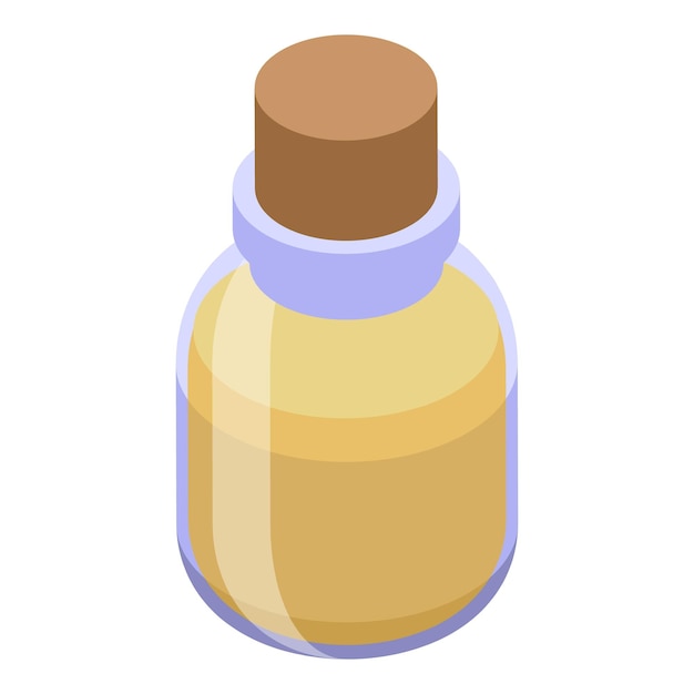 El icono de la botella de Tahini es el vector isométrico de la crema de sésamo