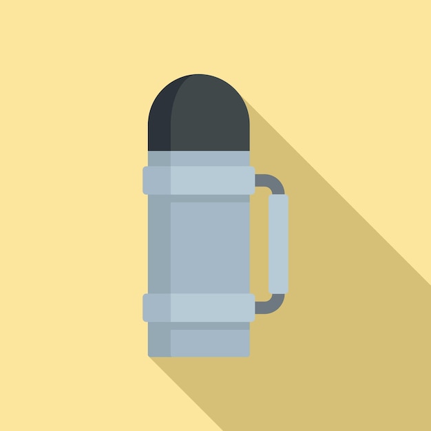 Icono de botella termo de caza Safari Ilustración plana de icono de vector de botella termo de caza Safari para diseño web