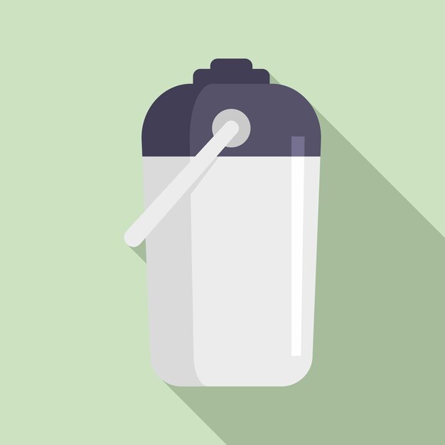 Icono de botella termo Ilustración plana del icono de vector de botella termo para diseño web