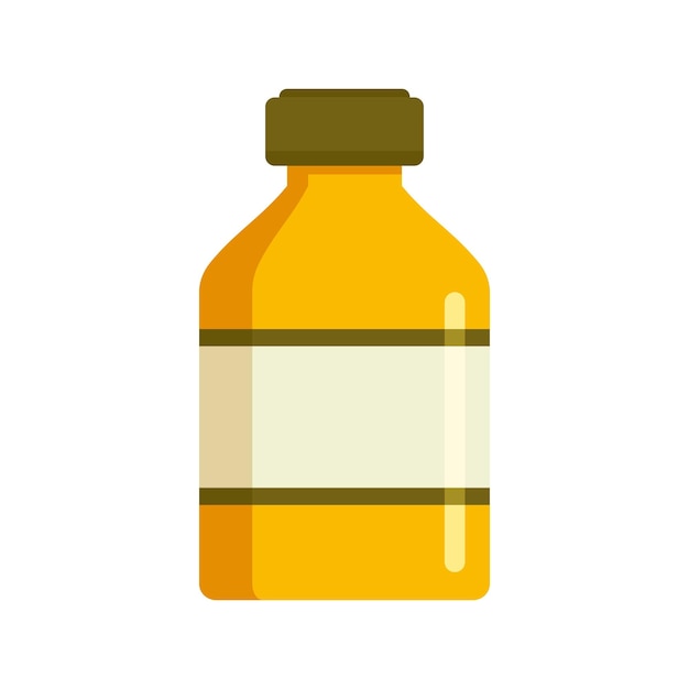 Icono de botella de vacuna Ilustración plana del icono de vector de botella de vacuna para diseño web