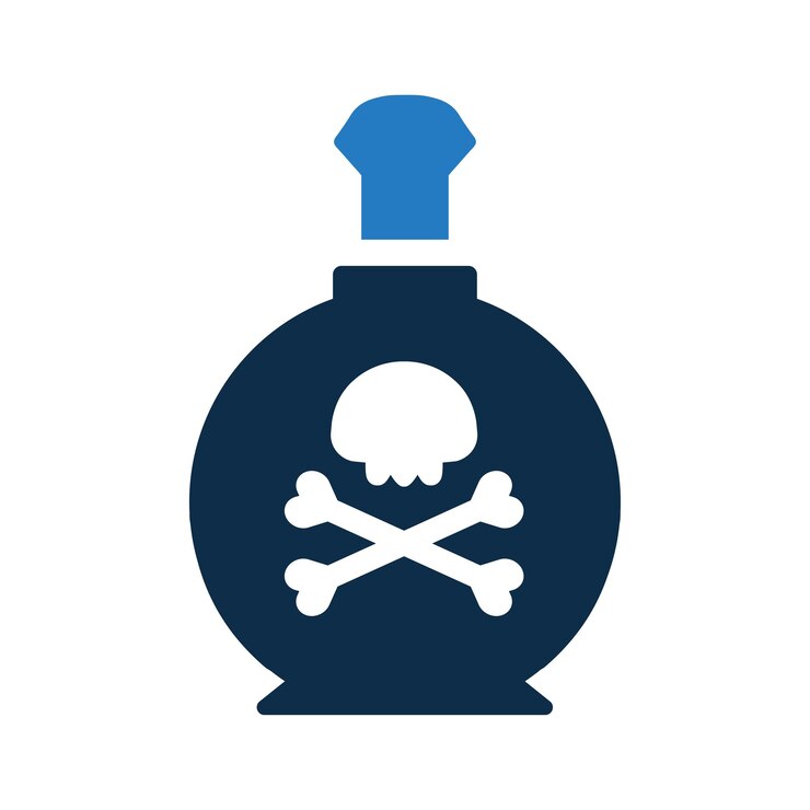Vector el icono de la botella de veneno de la muerte vector de color simple