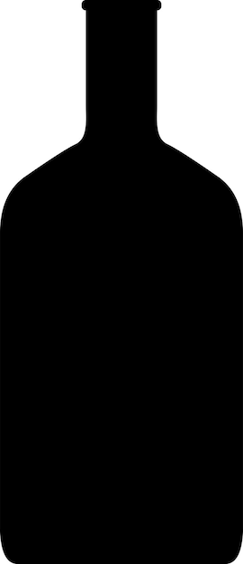 Icono De Botella De Vidrio De Alcohol. Ilustración vectorial.