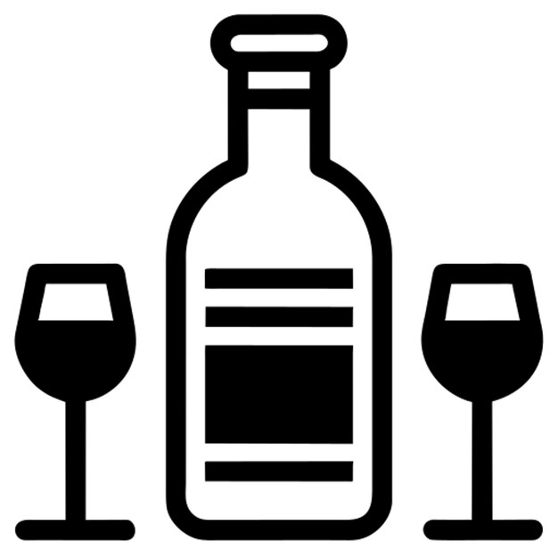 Icono de la botella de vidrio
