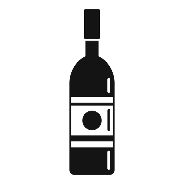 Icono de botella de vino de bar ilustración simple del icono de vector de botella de vino de bar para diseño web aislado sobre fondo blanco