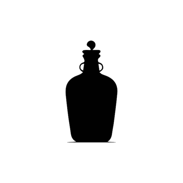 Vector icono de botella de vino ilustración vectorial aislada sobre fondo blanco