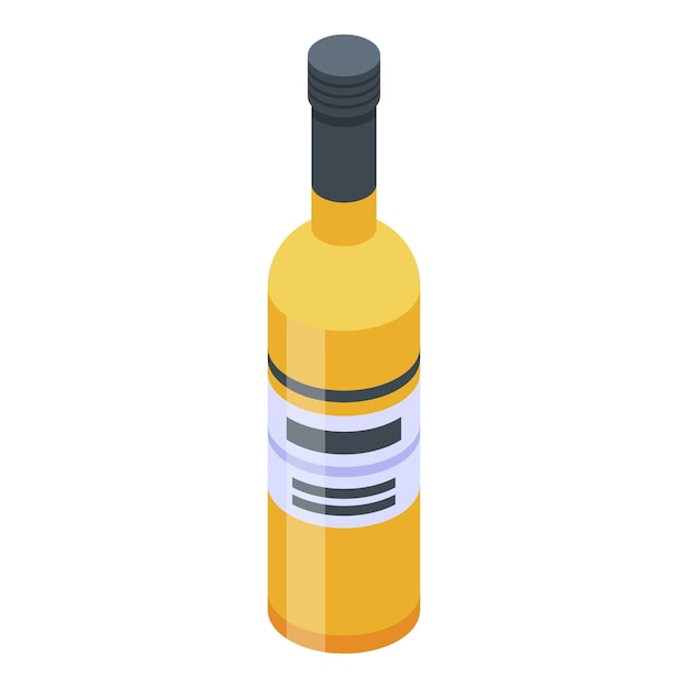Icono de botella de vino sauvignon Isométrico de icono de vector de botella de vino sauvignon para diseño web aislado sobre fondo blanco