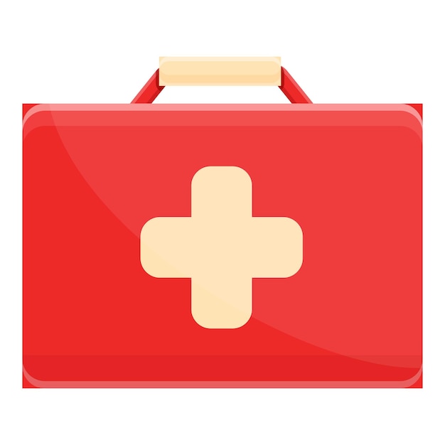 Icono del botiquín de primeros auxilios Icono vectorial del botiqín de primeros ayudos para el diseño web aislado sobre fondo blanco