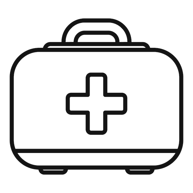 Icono del botiquín de primeros auxilios que muestra suministros médicos y atención médica