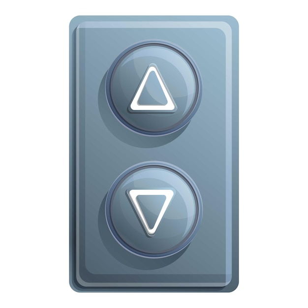 Vector icono de botón de acero del ascensor icono vectorial del botón de aceiro del ascensor para el diseño web aislado sobre fondo blanco