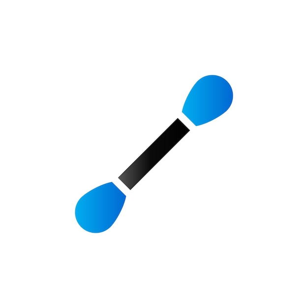Icono de botón de algodón en color de tono dúo Higiene de herramientas de limpieza