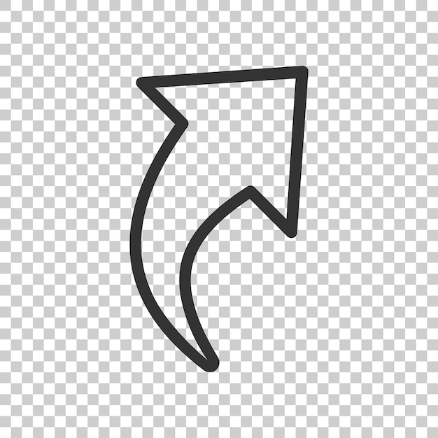 Icono del botón Compartir en estilo plano Ilustración vectorial de signo de flecha en fondo blanco aislado Enviar concepto de negocio de archivo