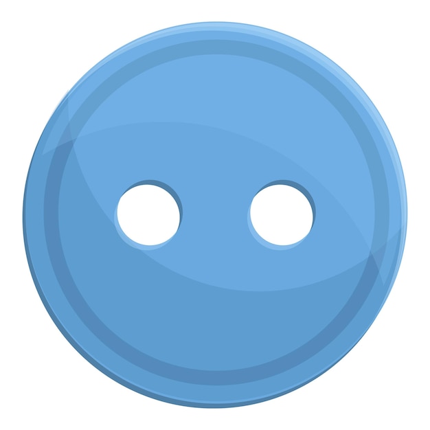 Icono de botón de costura Caricatura de icono de vector de botón de costura para diseño web aislado sobre fondo blanco