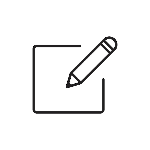 Icono del botón de edición Contorno delgado sencillo