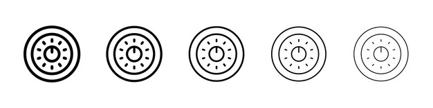 El icono del botón de encendido es el signo del logotipo vectorial