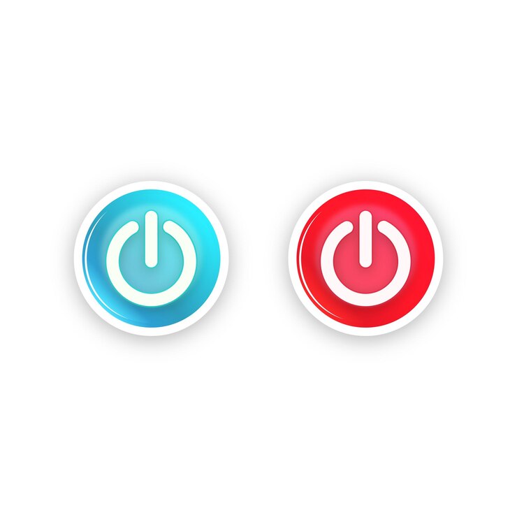 Vector icono del botón de encendido