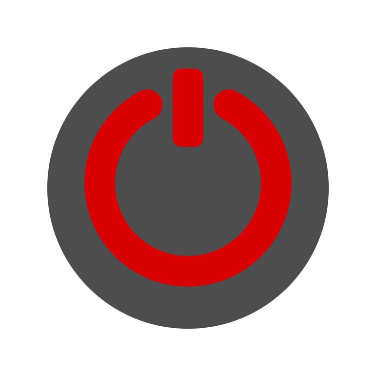 Vector el icono del botón de encendido