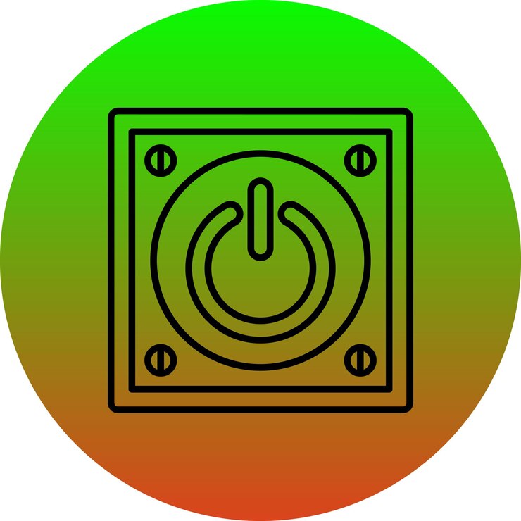 Vector icono del botón de encendido
