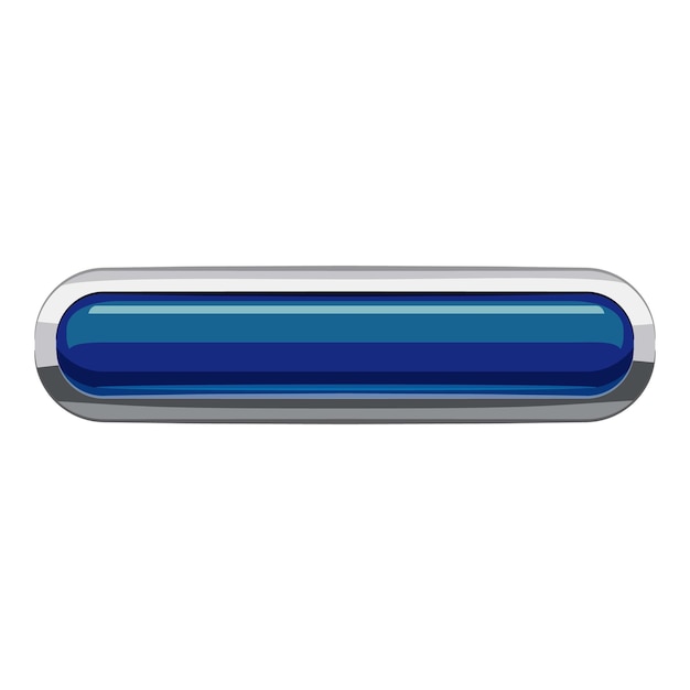 Vector icono de botón rectangular azul ilustración de dibujos animados de icono vectorial de botón retangular para diseño web