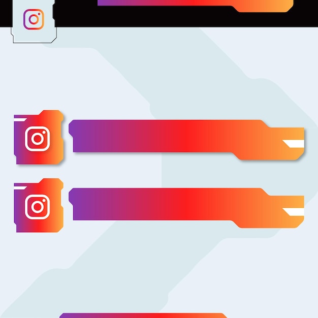 Vector el icono del botón de las redes sociales de instagram