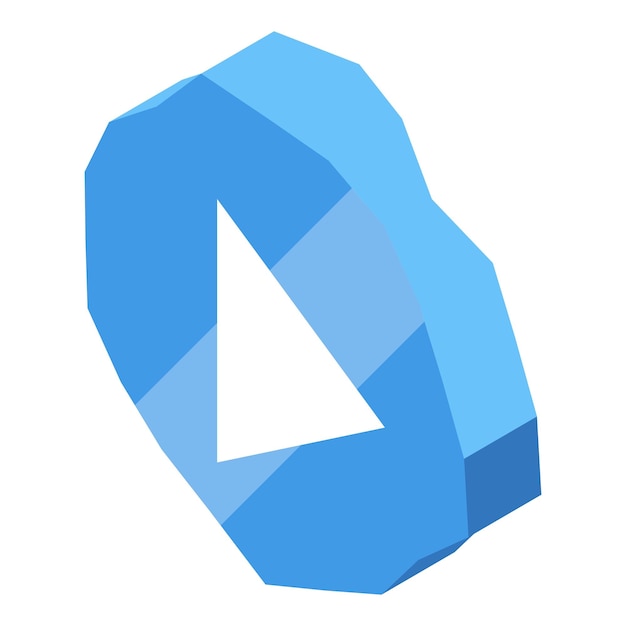 El icono del botón de reproducción azul muestra el concepto de reproducción multimedia