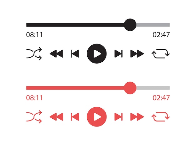 Icono del botón de reproducción en estilo plano Ilustración vectorial del reproductor de música en un fondo aislado Interfaz de reproducción Signo de concepto de negocio