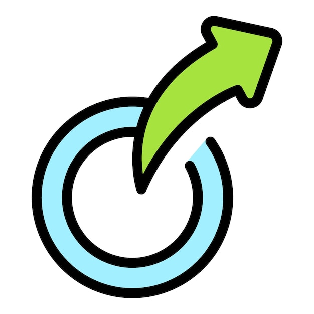 El icono del botón de respuesta El contorno del icono del vector del boton de respuesta El color es plano y aislado