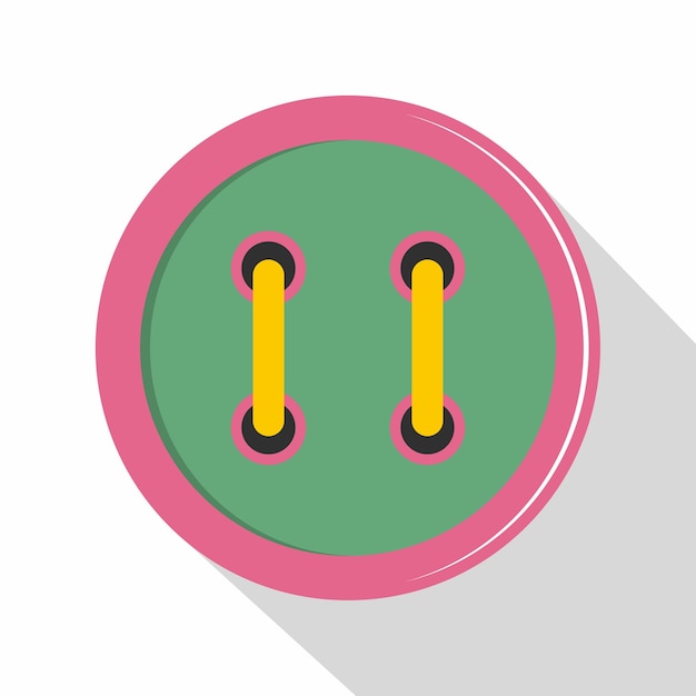 Icono de botón de ropa colorida. Ilustración plana del icono de vector de botón de ropa colorida para web aislado sobre fondo blanco