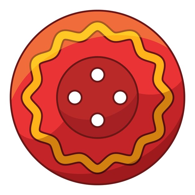 Icono de botón de tela de México Ilustración de dibujos animados del icono de vector de botón de tela de México para web