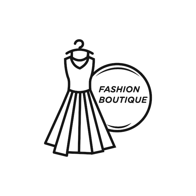 Icono de boutique de moda Vector plano aislado en el contorno