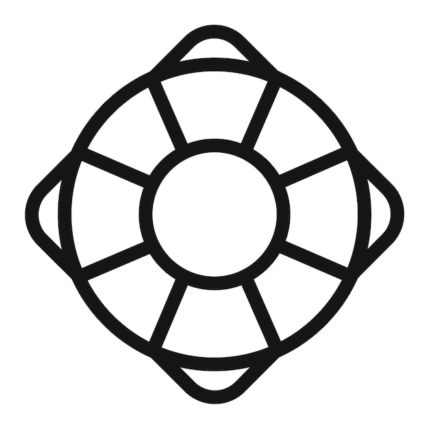 El icono de la boya de salvamento de emergencia es ideal para las precauciones de seguridad