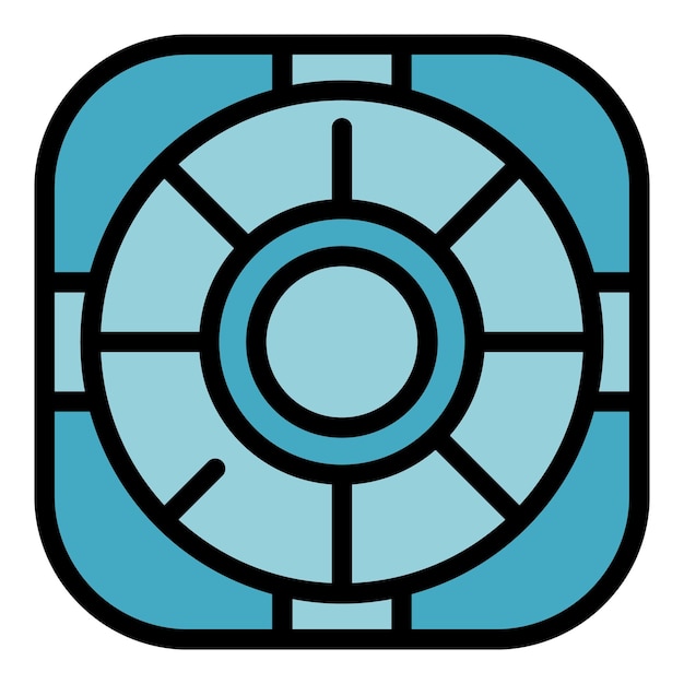 Icono de boya salvavidas Contorno Icono de vector de boya salvavidas para diseño web aislado en color de fondo blanco plano