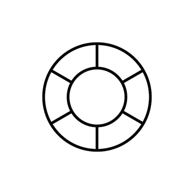El icono de la boya de vida Colección de juegos de relleno plano