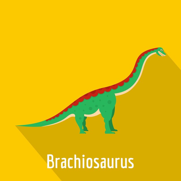 Icono de Brachiosaurus Ilustración plana del icono de vector de Brachiosaurus para web