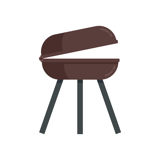 Icono de brasero de pollo Ilustración plana del icono de vector de brasero de pollo aislado sobre fondo blanco
