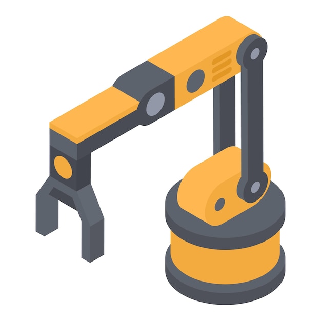 Icono de brazo robot Isométrico del icono de vector de brazo robot para diseño web aislado sobre fondo blanco