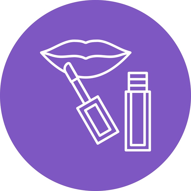 Icono de brillo para los labios