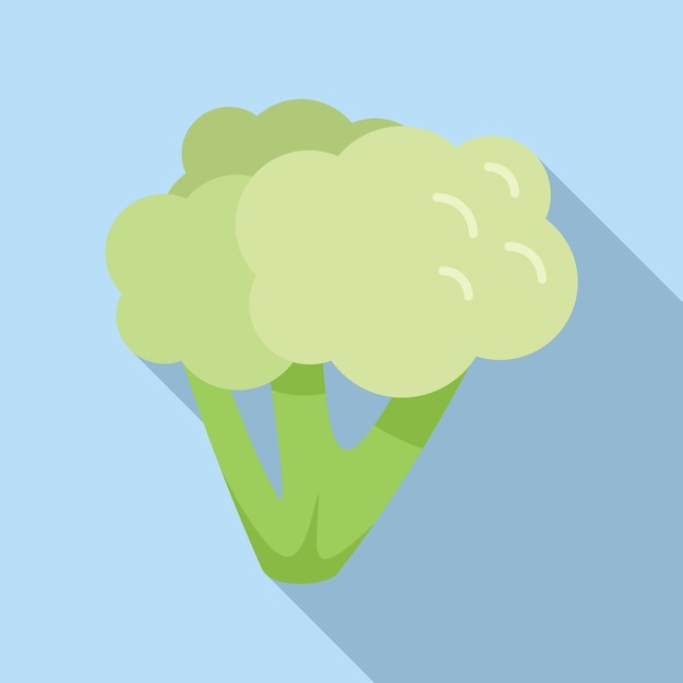 Vector icono de brócoli de alimentos vector plano ensalada de plantas planta vegetal